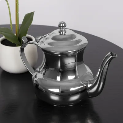 Produktbild von Bama Teekanne 1,36L Edelstahl 18/10 Hexagon Induktionsgeeignet 23x14x18cm