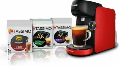 Image de Kaffeemaschine + 3 Packungen T-Discs - BOSCH - TASSIMO FINESSE TAS163E - 1400 W - 0.7 L - Multiboissons - IntensityBoost - Noir