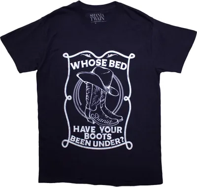 Obrázek produktu pro Shania Twain - "Pod čí postelí jsi měl boty?" T-Shirt für Herren/Damen Uni RO12204 (M) (Marineblau)