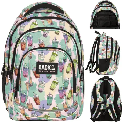 Produktbild von Derform BACKUP Schulrucksack mit vier Fächern, Modell A BUBBLE TEA