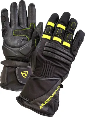 Immagine prodotto di Guanti invernali da moto MUGENRACE Primo, nero/giallo neon, S