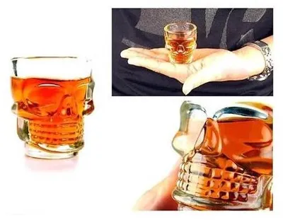 Immagine prodotto di Bicchieri da festa con teschio di Halloween - Set di 4 pezzi