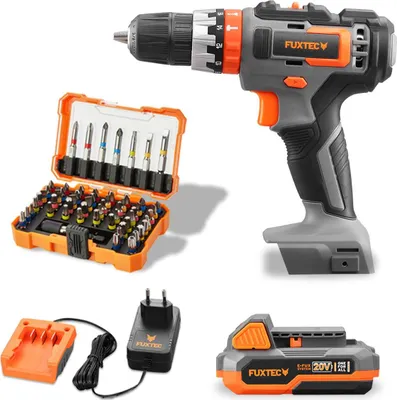 Zdjęcie produktu dla Wkretarka akumulatorowa FUXTEC FX-E1SBS20, z akumulatorem, ladowarka i bitami