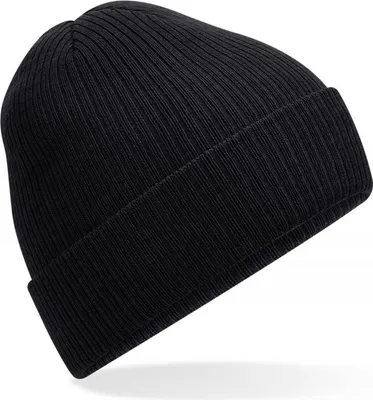 Produktbild von Beechfield B376R | Polylana® Ribbed Beanie - Farbe: Black - Größe: One Size