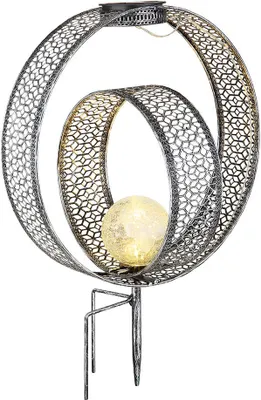 Produktbild von LED Solarleuchte, Erdspieß, Kugel, crackle-Glas, H 42 cm