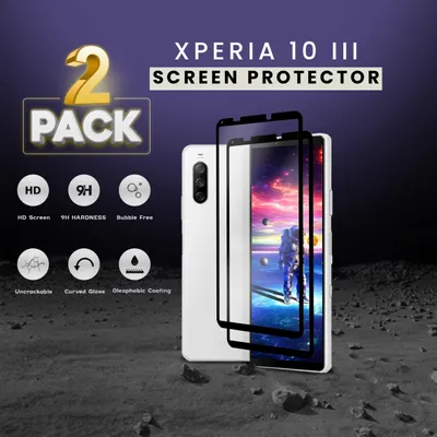 Obrázek produktu pro 2 balení Sony Xperia 10 III - Tvrzené sklo 9H - Vysoce kvalitní 3D ochrana displeje