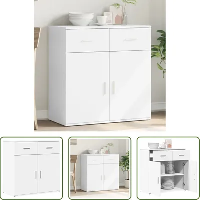 Produktbild von The Living Store Sideboard Weiß 79x38x80 cm Holzwerkstoff