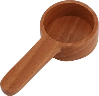 Image de Cuillère à café multifonctionnelle de haute précision Cuillère à café en bois exquise et durable pour la maison Fournitures de cuisine Couleur bûche courte