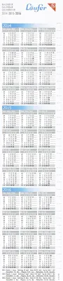 Produktbild von Läufer 45010 Schreibunterlagen Ersatzkalender für 3 Jahre, 39 x 9 cm, weiß
