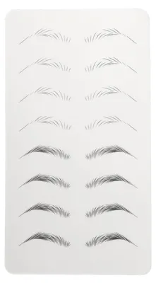 Produktbild von Microblading Practice Skin Inkless Wide Eyebrows Trainingsblatt für Anfänger 02
