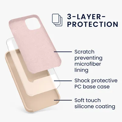 Produktbild von kwmobile Handyhülle für iPhone 12 mini Hülle, für iPhone 12 mini Case - Hülle Silikon - kabelloses Laden - Perlmutt