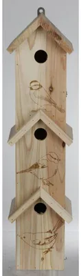 Image de 6x 3 cabane à oiseaux 15x60x13cm en bois jardin nichoir couvaison oiseaux