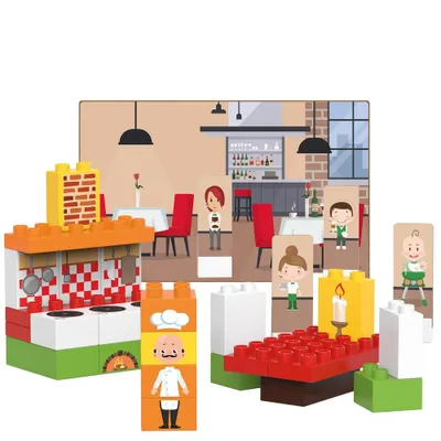 Produktbild von Baustein-Set Restaurant 40 Elementen - Biobuddi
