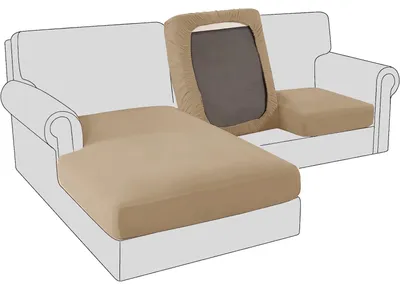 Imagen del producto de Funda para cojín de sofá, tejido elástico y suave, para un asiento, adaptable, ideal para el sofá