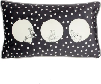 Produktbild von Peter Rabbit - Rechteckig - Kissenhülle "Spot Me" RV2940 (30 cm x 50 cm) (Holzkohle)