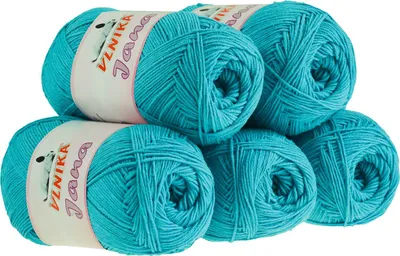 Produktbild von 5 x 100g Strickgarn Jana Häkelgarn Strickwolle Häkelwolle, Farbauswahl, Farbe:petrol