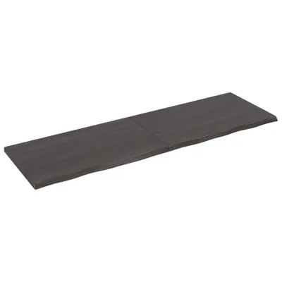 Produktbild von vidaXL Waschtischplatte Dunkelbraun 200x60x(2-4)cm Massivholz