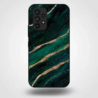 Zdjęcie produktu dla Smartphonica Etui na telefon Samsung Galaxy A53 5G z marmurowym nadrukiem - Etui z TPU z marmurowym wzorem - Zielone złoto