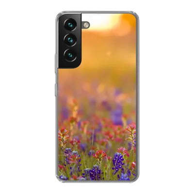 Produktbild von MuchoWow® Handyhülle Schutzhülle Hülle für Samsung Galaxy S22 Blumen - Gold - Sonne Silikon Softcase Handy Hülle - Mobiltelefonhülle