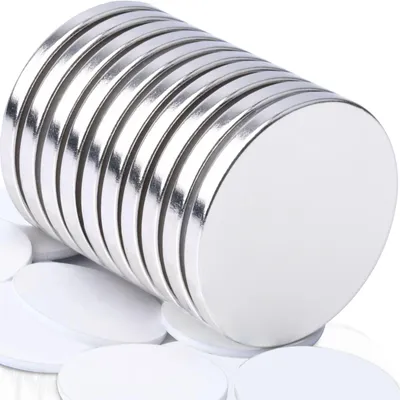 Obrázok produktu pre Omgoods – Neodymové magnety, silné – Súprava 10 kusov – 32 x 3 mm – Samolepiace – Výkonné magnety – Vhodné na magnetickú tabuľu/chladničku – Odolné
