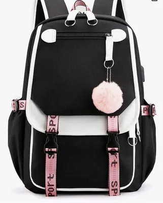 Immagine prodotto di Zaino scolastico Famanu per ragazze e ragazzi - Ergonomico, nero, grande