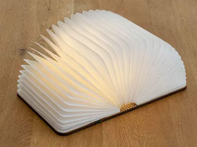 LED Lightbook M, Ahornfarbe, 145 x 116 x 25 mm