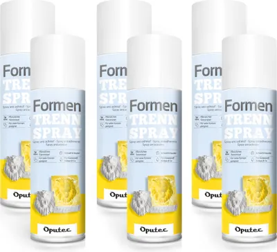 Produktbild von Oputec 6x 500ml Formentrennspray – Trennspray & pflanzliches Trennmittel für Silikonformen, Kunststoffformen, Beton
