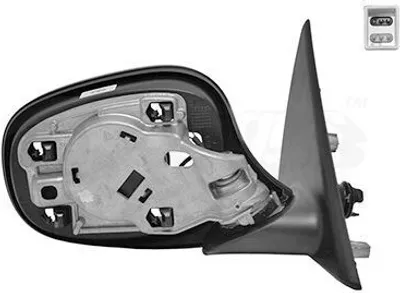 Image de VAN WEZEL Rétroviseur extérieur noir droit (0667858U) pour BMW 3