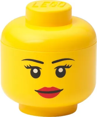 Obrázok produktu pre LEGO úložná hlava „Dievča“, mini (žltá)