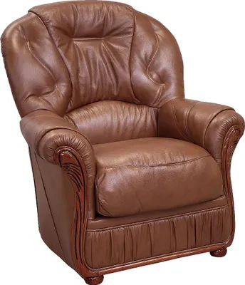 Produktbild von Ledersofa 3-Sitzer und Sessel - Büffelleder - Braun - DAPHNE