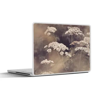 Produktbild von MuchoWow® Laptop Aufkleber Sticker Cover Pflanze - Weiß - Natur - Blumen 30x22 cm - Laptop-Sticker