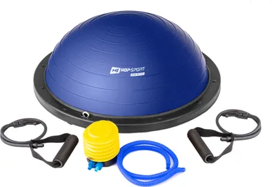 Produktbild von Hop-Sport Balance Ball HS-L058B Balancetrainer Gymnastikball mit Expander & Pumpe für Fitness, Stabilitäts-Training Ø 63,5 cm  - Blau