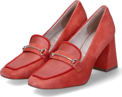 Produktbild von Tamaris Damen Pumps/ Hochfrontpumps/ Trotteurs Orange Leder-Textil-Mix Größe: 36