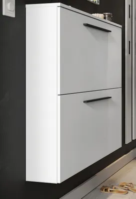 Produktbild von Schuhschrank modern UTRERA-01 in weiß, B/H/T: ca. 100/85/19 cm
