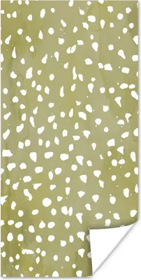 Produktbild von MuchoWow® Poster Polka dots - Weiß - Grün 60x120 cm - Wandschmuck