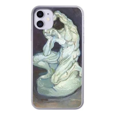 Produktbild von MuchoWow® Handyhülle Schutzhülle Hülle für iPhone 11 Gipsskulptur eines knienden Mannes - Vincent van Gogh Silikon Softcase Handy Hülle - Handytasche