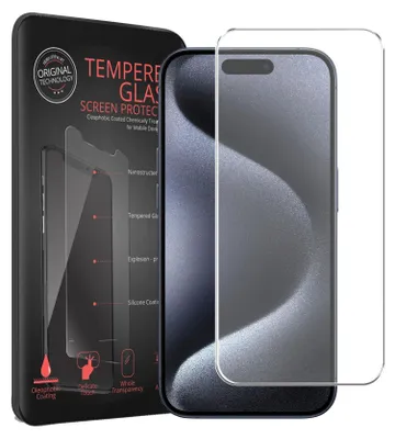 Image de 2x film de protection pour iPhone 15 Pro film de téléphone portable protection en verre blindé film de protection d'écran