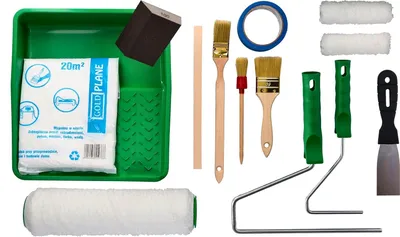 Produktbild von Malerset 14-teilig mit Rollern und Pinseln