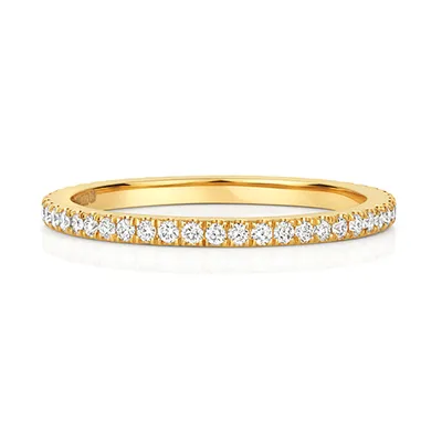 Produktbild von 18 Karat (750) Gold 1mm Slight Court Form Diamant Trauring/Ehering/Hochzeitsring Brillant-Schliff 0.34 Karat GH - SI2, 50 (15.9); TRS3687118KYRSK