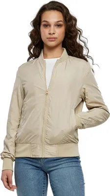 Zdjęcie produktu dla Damska kurtka bomberka Urban Classics Ladies Light Bomber Jacket w kolorze piaskowym – rozmiar M