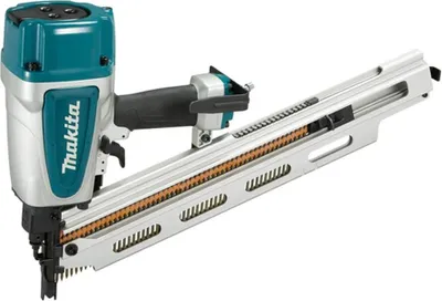 A professional studio shot of a nail gun.