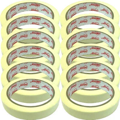 Produktbild von 24x Malerkrepp Kreppband 18mm Klebeband Abdeckband Malerband Abklebeband Krepp