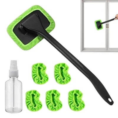 Image de Nettoyant pour vitres en microfibre avec chiffons réutilisables
