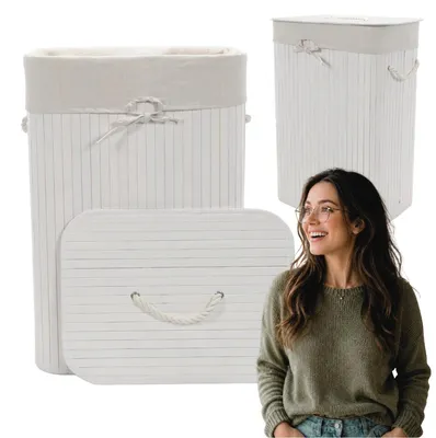 Image de Panier à linge en bambou ZORA, 72 l