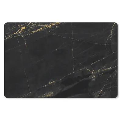 Produktbild von MuchoWow® Mauspad Mousepad Marmor - Schwarz - Gold - Chic - Marmoroptik - Design 27x18 cm - Mousepads - Maus Mat - Pad - Mausunterlage - Büroartikel - Desk Matten