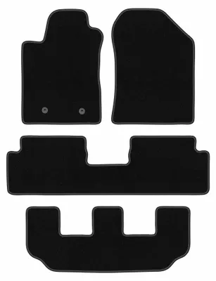 Productafbeelding van Velours automatten voor Toyota Corolla Verso II 2004-2009 – 4-delig, zwart, op maat – Wielganizator BASIC