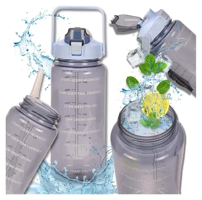Productafbeelding van EDIBAZZAR | Fles van 2000 ml, sportfles van PC, BPA-vrij, transparant, merk TRESSARI