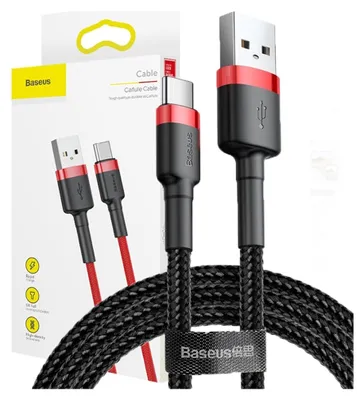 Immagine prodotto di Baseus Cafule 2A 3M Cavo da Usb a Usb-C (rosso/nero)