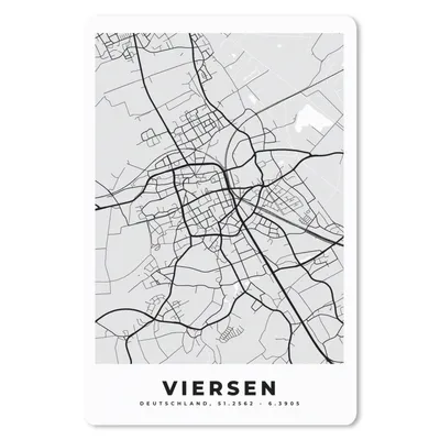 Produktbild von MuchoWow® Mauspad Mousepad Karte - Deutschland - Viersen - Stadtplan 40x60 cm - Mousepads - Maus Mat - Pad - Mausunterlage - Schreibtisch Accesoire