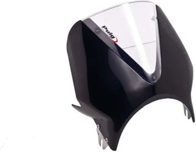 Zdjęcie produktu dla Ekran wizyjny PUIG czarny 330x310mm zatwierdzony przez ABE dla Kawasaki